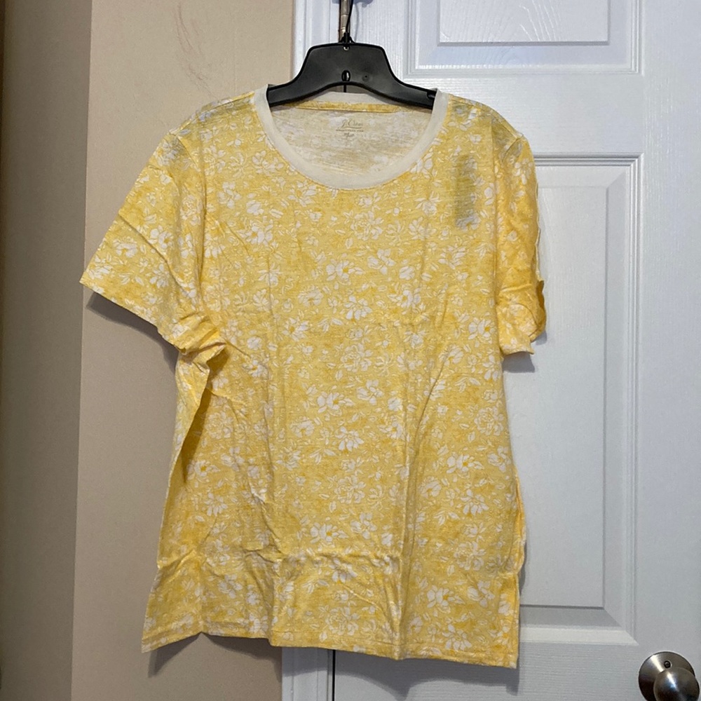 JCrew broken-in jersey t-shirt in tossed floral